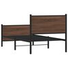 vidaXL Metallbett ohne Matratze Braun Eichen-Optik 90x200 cm