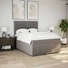 vidaXL Boxspringbett mit Matratze Taupe 140x200 cm Stoff
