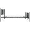 vidaXL Bettgestell mit Kopf- und Fußteil Metall Schwarz 183x213 cm
