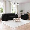 vidaXL Sofa 2 pcs Schwarz 228 x 78 x 80 cm Samt