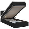 vidaXL Ottoman Bett mit Matratze Schwarz 90 x 190 cm Stoff