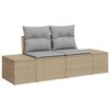 vidaXL Gartensofa-set 9 pcs Beige und Hellgrau Poly-Rattan