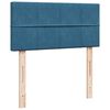 vidaXL Boxspringbett mit Matratze Blau 90x200 cm Samt