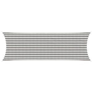 vidaXL Sonnensegel Hellgrau und Wei&szlig; 2 x 6 m HDPE