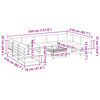 vidaXL 10-tlg. Garten-Sofagarnitur mit Kissen Massivholz Douglasie