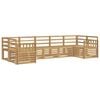 vidaXL Outdoor-Sofagarnitur 7 pcs Wei&szlig; 304 x 128,5 x 73 cm