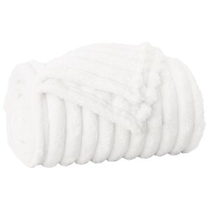 vidaXL Wohndecke Wei&szlig; 95 x 220 cm 0.45 kg Fleece