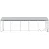 vidaXL Outdoor-Hundezwinger mit Dach Silbern 3x7,5x2,5m Stahl Verzinkt