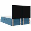 vidaXL Bett mit Stauraum und LED mit LED Dunkelblau 140 x 200 cm Samt