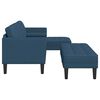 vidaXL Sofa Set mit Kissen 2 pcs Blau Polyester
