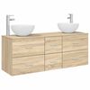 vidaXL Badezimmerschrank-Set 3 stk. Sonoma-Eiche 49,5 x 41 x 64,5 cm