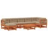 vidaXL Garten-Lounge-Set ARAKIL 8 stk. Wachsbraun Massives Kiefernholz