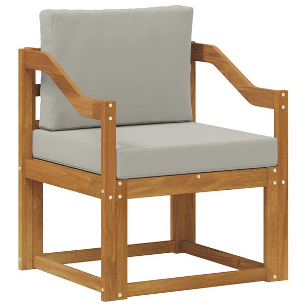 vidaXL Outdoor-Sofa Massives Akazienholz und Polyester