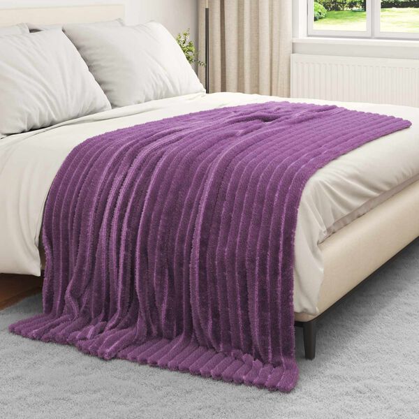 vidaXL &Uuml;berwurfdecke Lila 200 x 150 cm Fleece