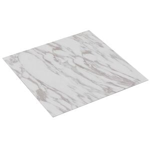 vidaXL Bodenplanken Wei&szlig; Marmor 5,11 m&sup2; 55 Stk. PVC