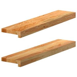 vidaXL Fensterb&auml;nke 2 Stk. Hellbraun 70x15x2 cm Massivholz Eiche
