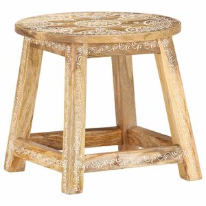 vidaXL Hocker Handbemalt 38&times;38&times;35 cm Mango Massivholz