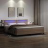vidaXL Boxspringbett mit Matratze Cappuccino 200 x 200 cm Kunstleder