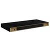 vidaXL Schweberegale 4 Stk. Hochglanz-Schwarz 50x23x3,8 cm MDF