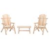 vidaXL 3-tlg. Garten-Lounge-Set Massivholz Fichte