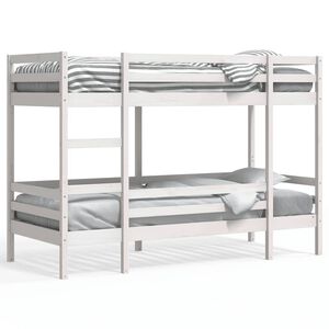 vidaXL Etagenbett Wei&szlig; 75x190 cm Massivholz Kiefer