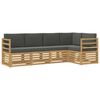 vidaXL Outdoor-Sofagarnitur 5 pcs Wei&szlig; und Anthrazit