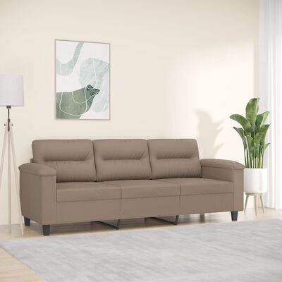 vidaXL 3-Sitzer-Sofa Cappuccino-Braun 180 cm Kunstleder