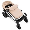vidaXL 2-in-1 Buggy/Kinderwagen Taupe und Schwarz Aluminium