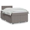 vidaXL Boxspringbett mit Matratze Taupe 120x190 cm Stoff