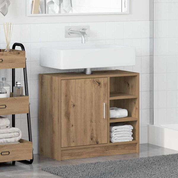 vidaXL Badezimmerschrank Artisan-Eiche 63 x 29 x 55 cm Holzwerkstoff