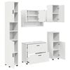 vidaXL Badezimmerm&ouml;bel-Set 5 stk. Wei&szlig; 35 x 30 x 192 cm