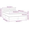 vidaXL Boxspringbett mit Matratze Blau 140x200 cm Stoff