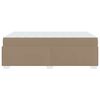 vidaXL Bettrahmen mit Matratze Cappuccino 90 x 200 cm Stoff