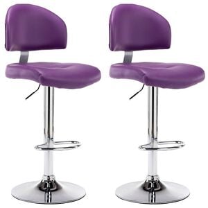 vidaXL Barhocker 2 Stk. Lila Kunstleder