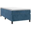 vidaXL Boxspringbett mit Matratze Dunkelblau 100x200 cm Samt