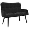 vidaXL Zweisitzer Sofa Schwarz 115 x 61 x 87 cm Samt