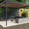 vidaXL 12-tlg. Garten-Lounge-Set mit Kissen Poly Rattan Grau