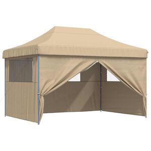 vidaXL Party-Zelt 279 x 410 x 315 cm Beige Oxford-Stoff