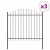 vidaXL Gartenzaun WOERDEN 3 stk. 170 x 190 cm Grau