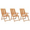 vidaXL Gartenst&uuml;hle Verstellbar 3 Stk. Massivholz Akazie