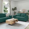 vidaXL 2-teiliges Sofa-Set mit Kissen, dunkelgr&uuml;ner Stoff
