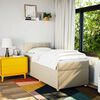 vidaXL Boxspringbett mit Matratze Creme 80x200 cm Stoff