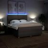 vidaXL Boxspringbett mit Matratze Taupe 180x200 cm Stoff