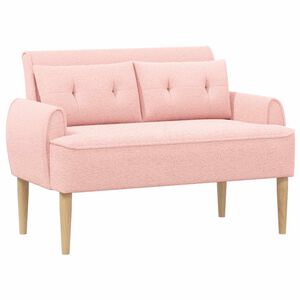 vidaXL Zweisitzer mit Knopfheftung Rosa 117 x 67 x 77 cm Boucl&eacute;