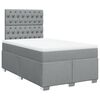 vidaXL Boxspringbett mit Matratze Hellgrau 120x190 cm Stoff