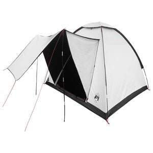 vidaXL Campingzelt 2 Personen Wei&szlig; Blackout Polyester und Stahl