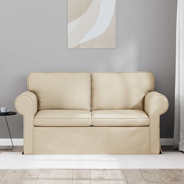 vidaXL Sofa Creme 155 x 82 x 80 cm Stoff