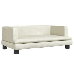 vidaXL Hundebett Creme 80x45x30 cm Samt