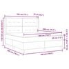 vidaXL Boxspringbett mit Matratze Creme 180 x 200 cm Stoff