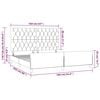 vidaXL Bettgestell ohne Matratze Hellgrau 160x200 cm Samt